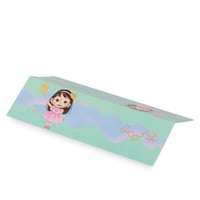 مجموعة (12) كرت كيس التوزيعات لون أخضر عليه رسمة ط...