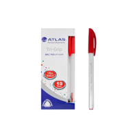 10-قلم جاف هندي أطلس 1.0 مل احمر