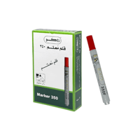 كرتون 12-قلم المعلم أحمر روكو 350 مشطوف( غير قابل...