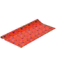 رول تغليف هدايا بنقشة روز شعبية حمراء - 10 متر