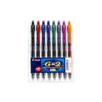 طقم أقلام جل 0.7 مم 8 أقلام بايلوت BL-G2-7-S8