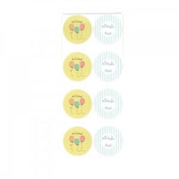 ستيكر العيد دائري 5 سم عدد 8 ستيكر