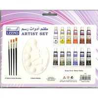 طقم أدوات رسم مع ألوان مائية عصار