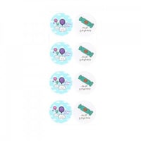 ستيكر العيد دائري 5 سم عدد 8 ستيكر