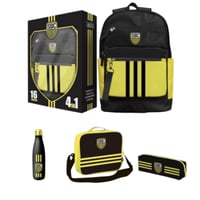 طقم شنطة ظهر 4×1 أسود وأصفر 16 انش