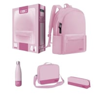 طقم شنطة ظهر 4×1 وردي 16 انش