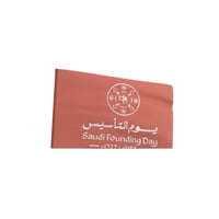 علم تلويح ورقي يوم التأسيس مع عصا خشبي 22×17 سم