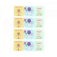 ستيكر العيد مربع 6 سم عدد 12 ستيكر