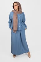 طقم اوفر سايز ازرق فاتح