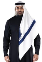 غترة بروجيه مطرز كحلي موديل رقم 2