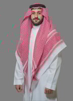 شماغ البسام الختم الاسود انجليزي