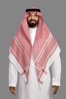 شماغ البسام بلس كلاسيك لون غامق انجليزي