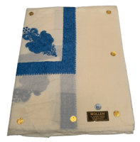 شال كشميري سكري مطرز ازرق فاتح