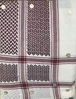 شماغ كشميري ادهم تطريز خياطه مقاس 52