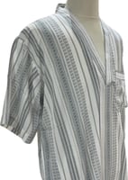 قميص سبعه مشجر رمادي ورصاصي وابيض