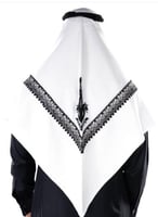 غترة بروجيه مطرز اسود موديل رقم 1