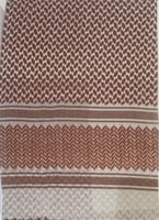 غترة شال بنقشة شماغ لون برتقالي فاخر مقاس 55