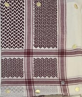 شماغ كشميري ادهم تطريز خياطه مقاس 52
