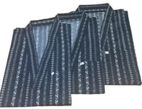 ثوب سبعة رجالي أسود مشجّر – عرض 26 إنش