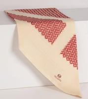 شماغ فلانتو أحمر بيج فاخر بتصميم عصري