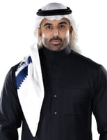 غترة بروجيه مطرز كحلي موديل رقم 2