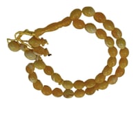 سبحة لون كهرمان الفاتح حجر صناعي عالي الجودة