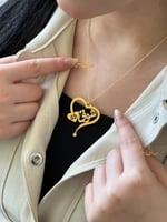 سلسال رقبه بالاسم والحرف شكل قلب