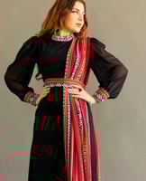 جلابية نسائية فخمة - اسود