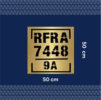 لوحة عنوان بيتك مع رقم الفلة (23)