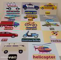 مجموعة المواصلات (عجلات -وسيلة -بطاقات)