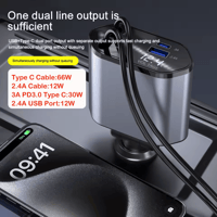 شاحن هاتف السيارة 4 في 1