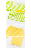 طقم صيفي قطني للفتيات برسمة الليمون المنعش