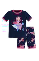 بيجامة شورت قطنية برسمة حورية البحر