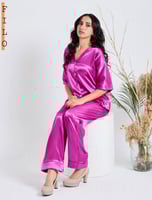 طقم بجاما قطعتين - فوشي