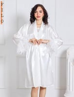 روب عروس ريش كم