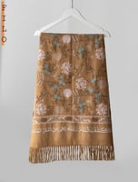 شال كشميري صوف - بيج