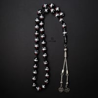 سبحه خشب الكوك خط فضي