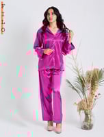 طقم بجاما قطعتين - فوشي