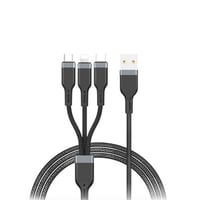 كيبل قماش 3 في 1 (1.2) من ماركة wiwu