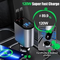 شاحن سيارة بقوة 4 في 1 بقوة 120 واط