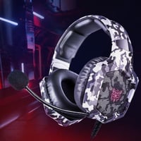 سماعة رأس سلكية K8 مخصصة للألعاب بميكرفون واضاءة م...
