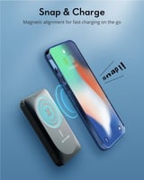 بطارية راف باور 10000 بايونير بمنفذ تايب سي ومنفذ...