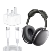 عرض سماعة ايربودز ماكس وفيش وكيبل الايفون