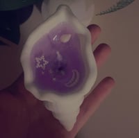 شمعة صدفة البحر بزيت عطري للاسترخاء