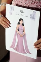 نرسم طلتك النهائيه بالفستان ولوحات عقد قران بالحجم...