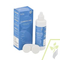 محلول عدسات فاشن كير 120 مل مع قالب لحفظ العدسات