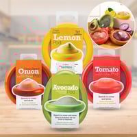 مجموعة علب حفظ الفواكه والخضروات بطبقة شفافة 4 قطع