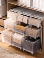 وحدة التخزين المنزلية المبتكرة بواجهة قابلة للسحب...