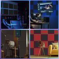 الواح عازلة للصوت من اسفنج ستوديو مقاوم للصوت للجد...