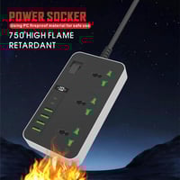 توصيلة ذكية مع 3 مقابس وسلك بطول 2 متر و3 منافذ US...